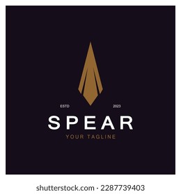 Spear logo icon vector illustration design.Head spear logo vintage illustration design vector