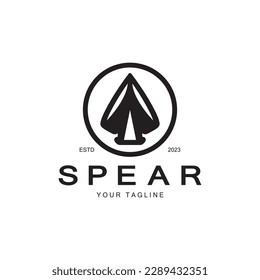 Spear logo icon vector illustration design.Head spear logo vintage illustration design vector