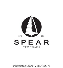 Spear logo icon vector illustration design.Head spear logo vintage illustration design vector