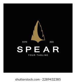 Spear logo icon vector illustration design.Head spear logo vintage illustration design vector