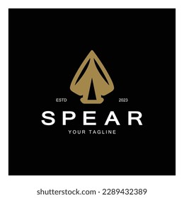 Spear logo icon vector illustration design.Head spear logo vintage illustration design vector