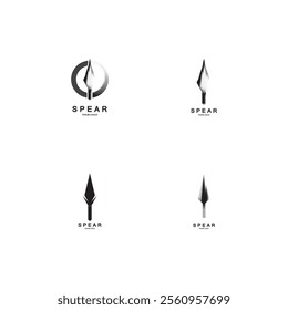 Spear logo icon vector illustration design.Head spear logo vintage illustration design vector