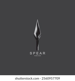 Spear logo icon vector illustration design.Head spear logo vintage illustration design vector