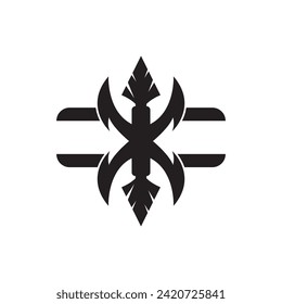 Spear logo icon,design vector illustration template
