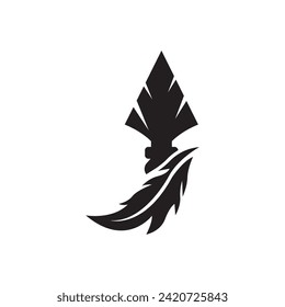 Spear logo icon,design vector illustration template