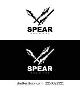Spear Logo, Long Range Throwing Weapon Target Icon Design, Product And Company Brand Icon Illustration
