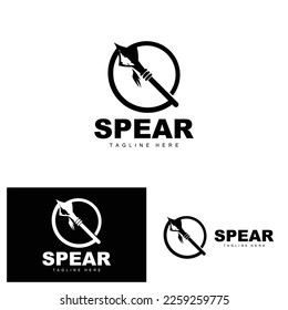 Spear Logo, Long Range Throwing Weapon Target Icon Design, Product And Company Brand Icon Illustration