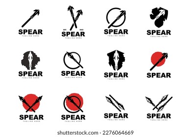 Logotipo de portada, diseño de icono de objetivo de arma de largo alcance, Icono de marca de producto y compañía Ilustración