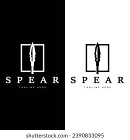 Spear Logo Old Vintage Rustic Simple Design Business Brand Spear Arrow