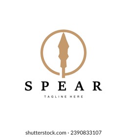 Spear Logo Old Vintage Rustic Simple Design Business Brand Spear Arrow