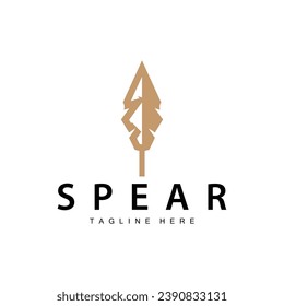 Spear Logo Old Vintage Rustic Simple Design Business Brand Spear Arrow
