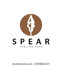 Logo Spear Vieja Rústica Vieja Diseño Simple Marca comercial Flecha de punta