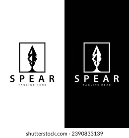 Spear Logo Old Vintage Rustic Simple Design Business Brand Spear Arrow