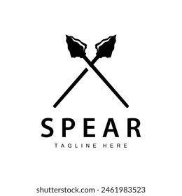 Spear Logo Old Vintage Rustic Simple Design Business Brand Spear Arrow
