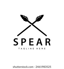 Spear Logo Old Vintage Rustic Simple Design Business Brand Spear Arrow
