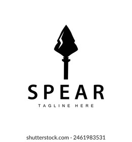 Spear Logo Alte Klassische rustikale einfache Design Business Brande Spear Pfeil