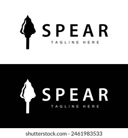 Spear Logo Old Vintage Rustic Simple Design Business Brand Spear Arrow