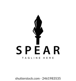 Spear Logo Old Vintage Rustic Simple Design Business Brand Spear Arrow