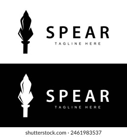Spear Logo Old Vintage Rustic Simple Design Business Brand Spear Arrow