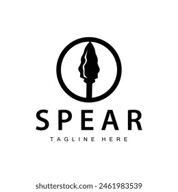 Spear Logo Old Vintage Rustic Simple Design Business Brand Spear Arrow