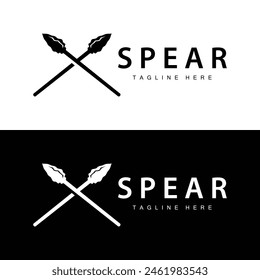 Spear Logo Old Vintage Rustic Simple Design Business Brand Spear Arrow