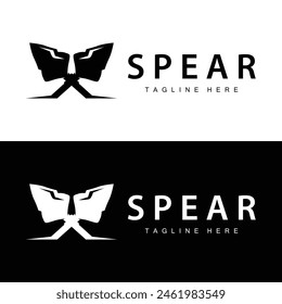 Spear Logo Old Vintage Rustic Simple Design Business Brand Spear Arrow