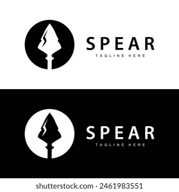 Spear Logo Old Vintage Rustic Simple Design Business Brand Spear Arrow