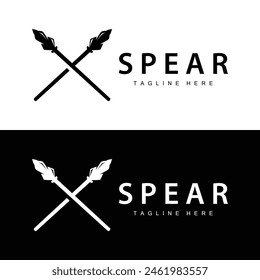 Spear Logo Old Vintage Rustic Simple Design Business Brand Spear Arrow