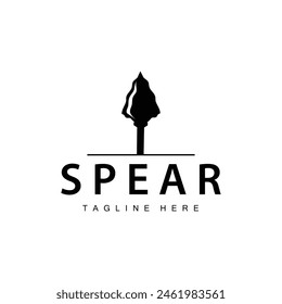 Spear Logo Old Vintage Rustic Simple Design Business Brand Spear Arrow