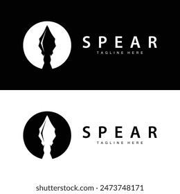 Spear Logo Old Vintage Rustic Simple Design Business Brand Spear Arrow