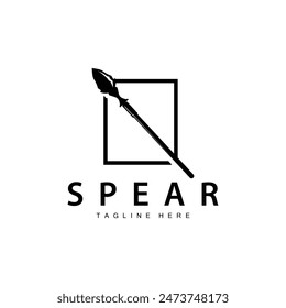 Spear Logo Old Vintage Rustic Simple Design Business Brand Spear Arrow
