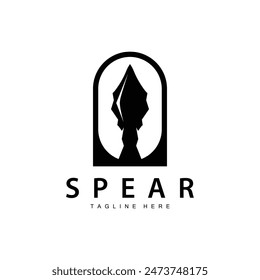 Spear Logo Old Vintage Rustic Simple Design Business Brand Spear Arrow