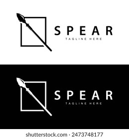 Spear Logo Alte Klassische rustikale einfache Design Business Brande Spear Pfeil