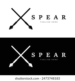 Spear Logo Old Vintage Rustic Simple Design Business Brand Spear Arrow