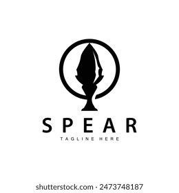 Spear Logo Old Vintage Rustic Simple Design Business Brand Spear Arrow