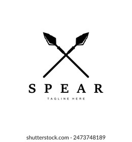 Spear Logo Alte Klassische rustikale einfache Design Business Brande Spear Pfeil