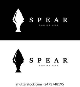 Spear Logo Old Vintage Rustic Simple Design Business Brand Spear Arrow