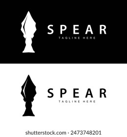 Spear Logo Old Vintage Rustic Simple Design Business Brand Spear Arrow