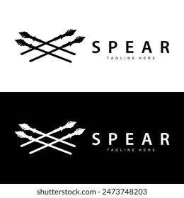 Spear Logo Old Vintage Rustic Simple Design Business Brand Spear Arrow