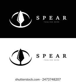 Spear Logo Old Vintage Rustic Simple Design Business Brand Spear Arrow