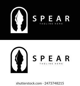 Spear Logo Alte Klassische rustikale einfache Design Business Brande Spear Pfeil