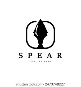 Spear Logo Old Vintage Rustic Simple Design Business Brand Spear Arrow