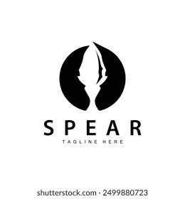 Spear Logo Old Vintage Rustic Simple Design Business Brand Spear Arrow