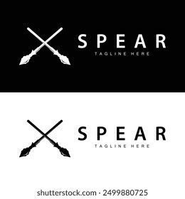 Spear Logo Old Vintage Rustic Simple Design Business Brand Spear Arrow