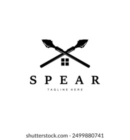 Spear Logo Old Vintage Rustic Simple Design Business Brand Spear Arrow