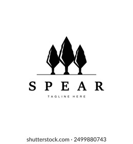 Spear Logo Old Vintage Rustic Simple Design Business Brand Spear Arrow