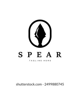 Spear Logo Old Vintage Rustic Simple Design Business Brand Spear Arrow