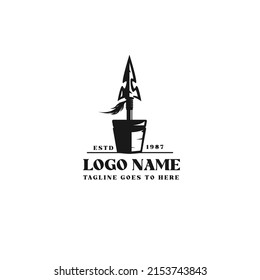Logotipo de altavoz en plantilla de pota