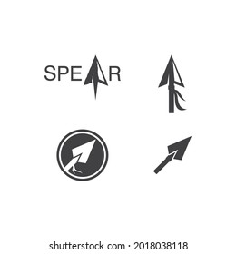 Spear logo and symbol vector design illustration