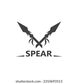Speerlogo und Vektordesign-Vektorgrafik